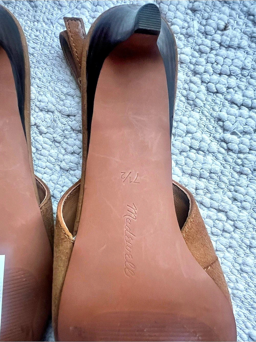 Madewell The Emilie Suede Slingback Pump Brown Heels - Picture 3 of 4